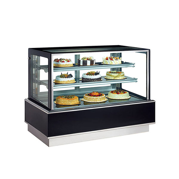 floor standing glass cake display cabinet